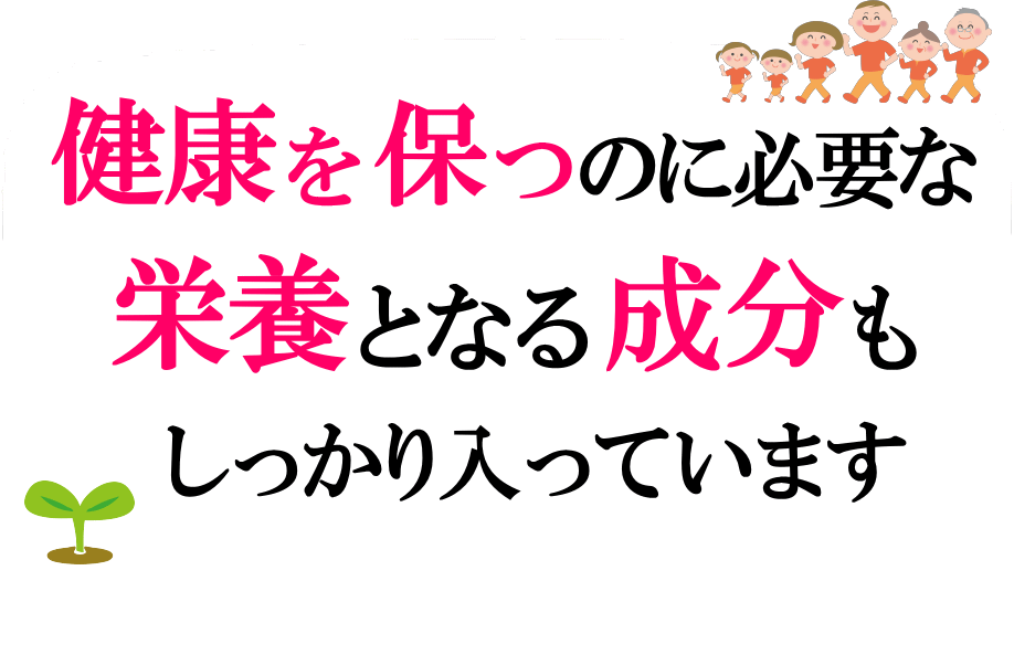 健康を保つのに必要な栄養成分も配合