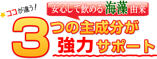 安心できる海藻由来の３つの有用成分